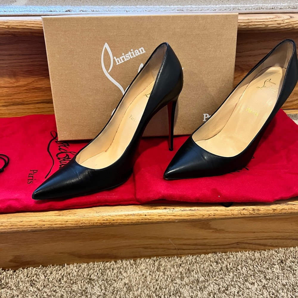 Christian Louboutin Black Leather Heels